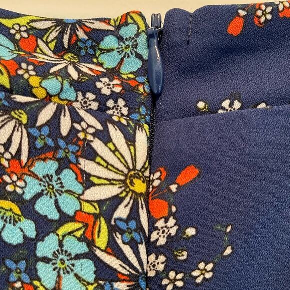 Socialite Blue Multi Floral Print High Slit Maxi Skirt size Small - Picture 3 of 10